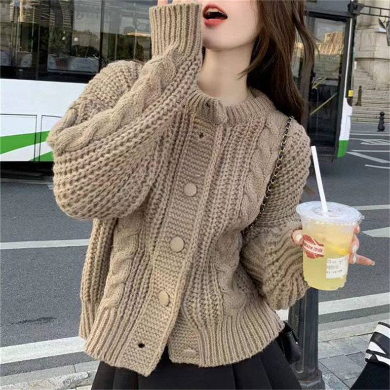 ニットカーディガン レディース 秋冬 トップス 体型カバー ニットコート ニットセーター 着痩せ 長袖カジュアル アウター 前開き 