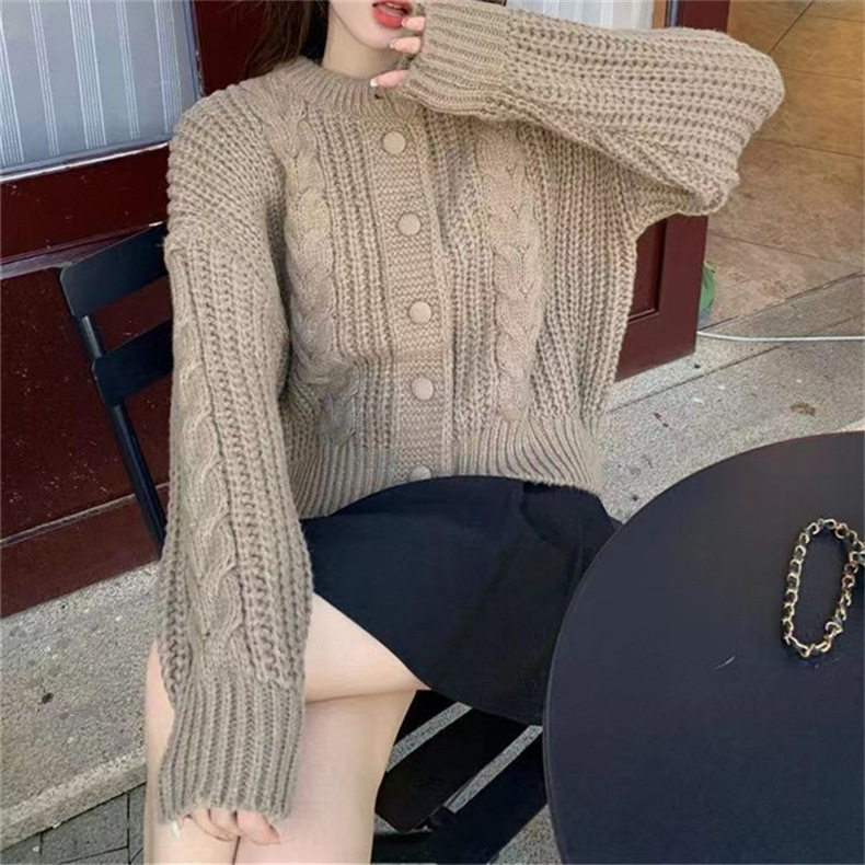 ニットカーディガン レディース 秋冬 トップス 体型カバー ニットコート ニットセーター 着痩せ 長袖カジュアル アウター 前開き 