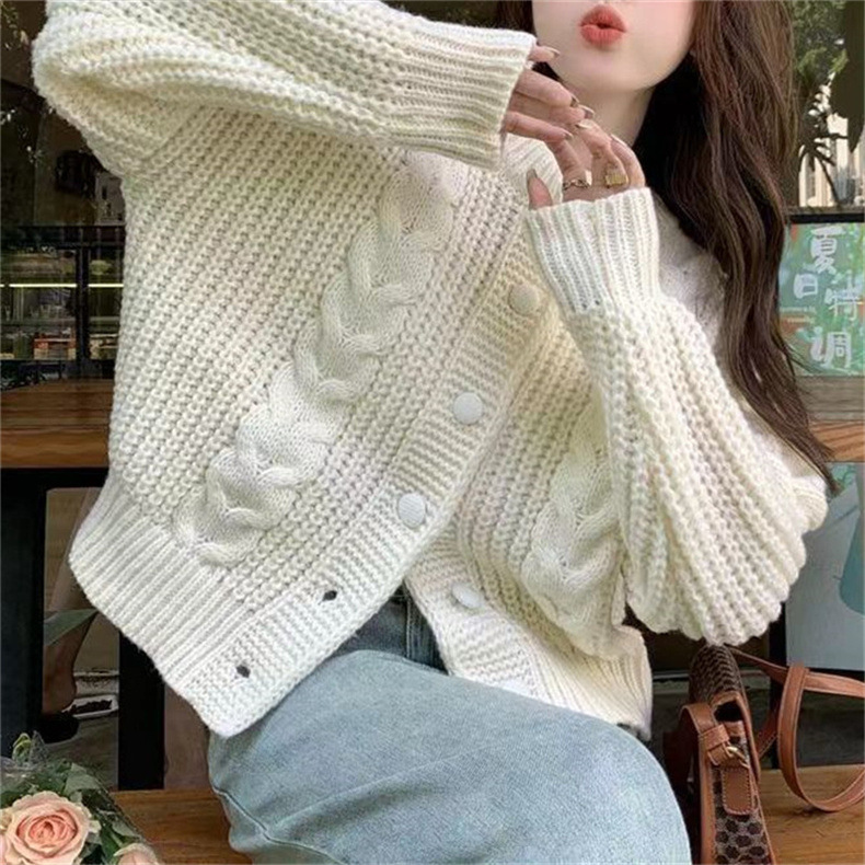 ニットカーディガン レディース 秋冬 トップス 体型カバー ニットコート ニットセーター 着痩せ 長袖カジュアル アウター 前開き 