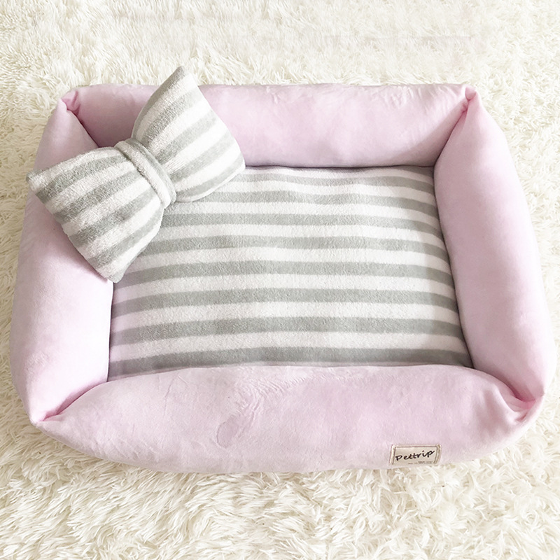 ペットベッド クッション 猫ベッド 枕付き 犬猫兼用 可愛い ぐっすり眠れる選べる３色 ふわふわ 柔らかい 小 中型犬 