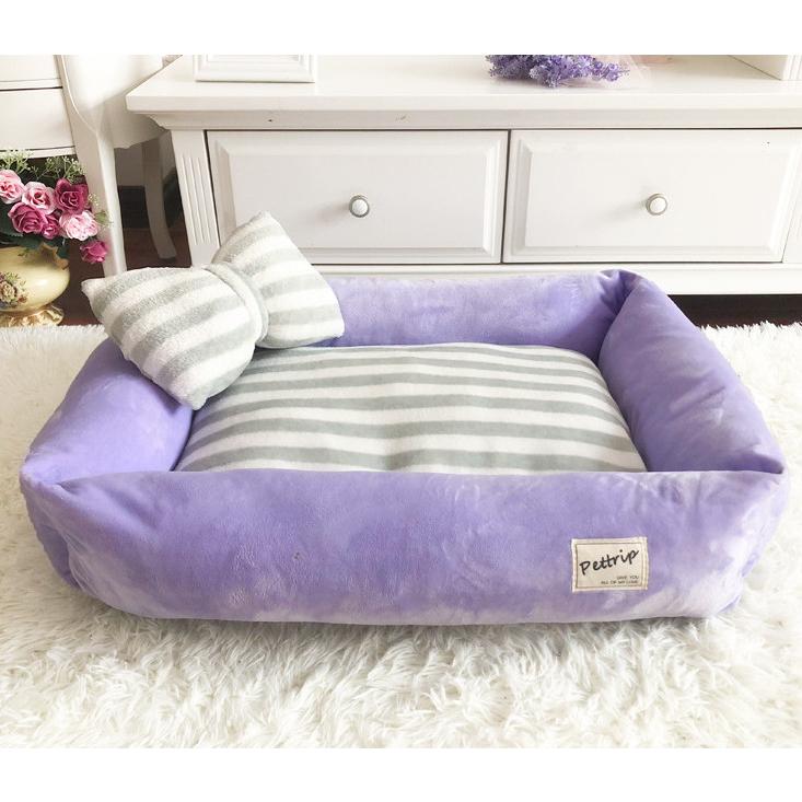 ペットベッド クッション 猫ベッド 枕付き 犬猫兼用 可愛い ぐっすり眠れる選べる３色 ふわふわ 柔らかい 小 中型犬 