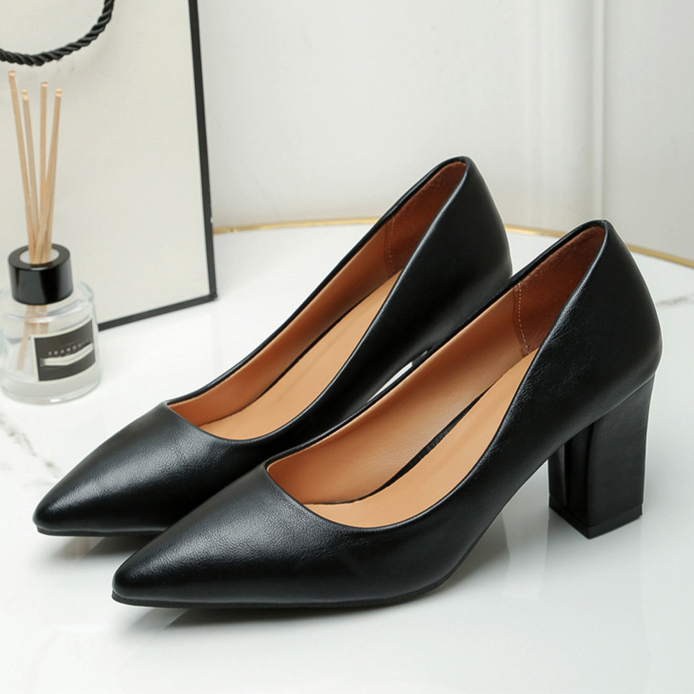 太ヒールパンプス レディース通勤 美脚  