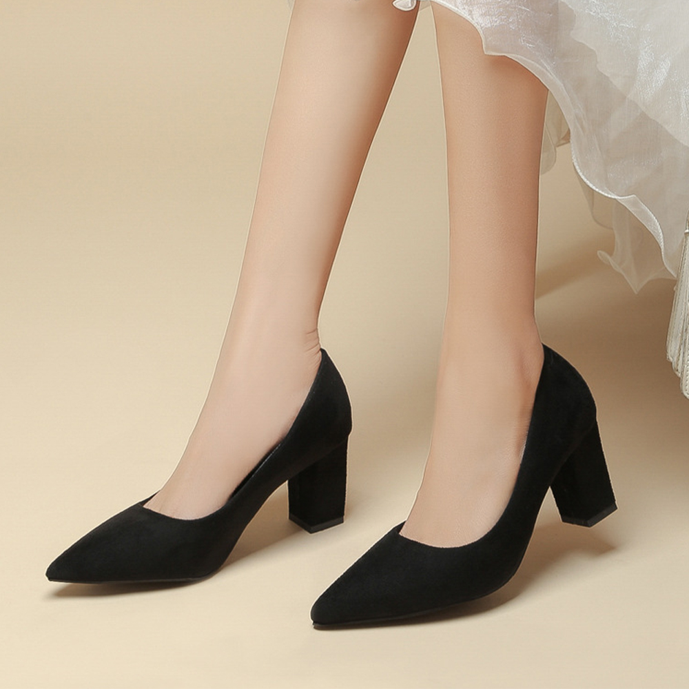 太ヒールパンプス レディース通勤 美脚  