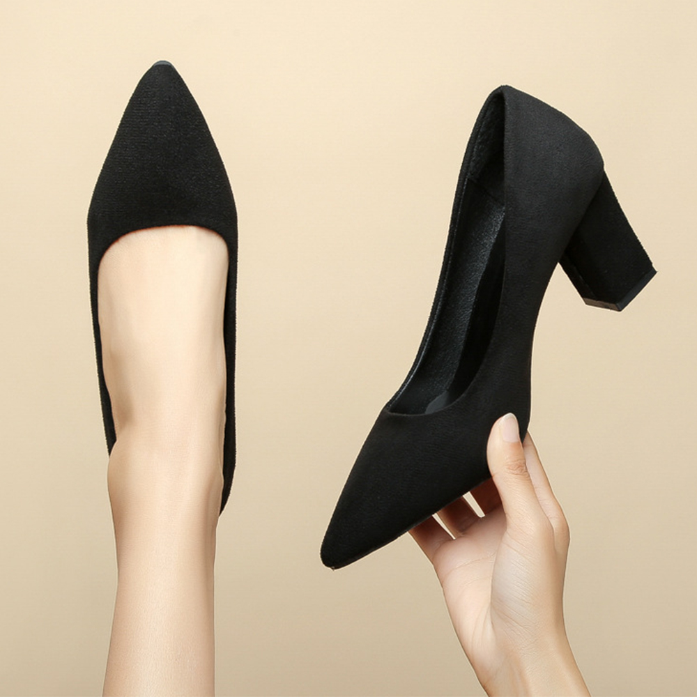 太ヒールパンプス レディース通勤 美脚  