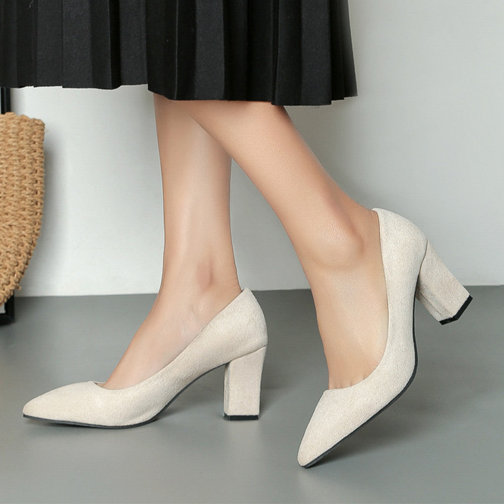 太ヒールパンプス レディース通勤 美脚  