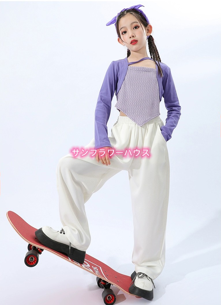 キッズダンス衣装 チアガール ヒップホップ 女の子 へそ出し トップス 舞台服発表会 キッズ ガールズ 練習着 韓国 パンツ 韓国 。 ダンス K-POP 応援団 