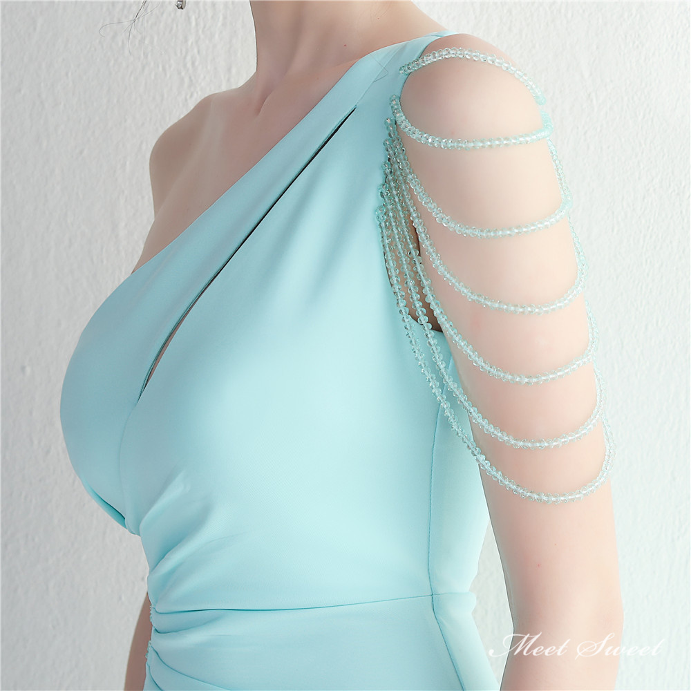 カラードレス マーメイドドレス パーティードレス ウェディングドレス 結婚式 ワンショルダー 演奏会 スリット 発表会披露宴 袖なし ロングドレス 二次会 