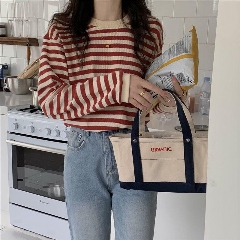 カットソー レディース Tシャツ ストライプ トップス ゆるTシャツ かわいい 重ね着 インナー 薄手 カジュアル 長袖 レイヤード 女性用 