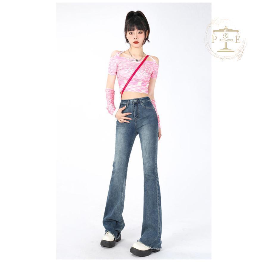デニムパンツ レディース ジーンズ ジーパン バギーパンツ ガウチョパンツ 春夏秋 美シルエット ワイドパンツ ファッション ゆったり 