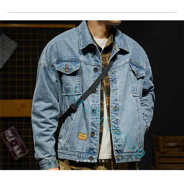 デニムジャケット メンズ Gジャン ジージャン ジャンパー ウォッシュ カジュアル オールシーズン アウター アメカジ ゆったり おしゃれ 上品 