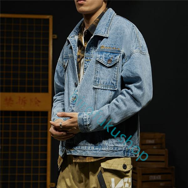 デニムジャケット メンズ Gジャン ジージャン ジャンパー ウォッシュ カジュアル オールシーズン アウター アメカジ ゆったり おしゃれ 上品 