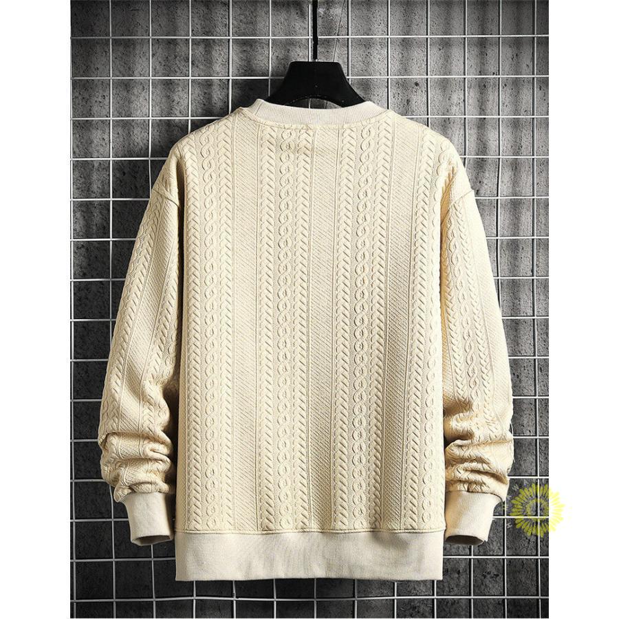 スウェットシャツ トレーナー メンズ 無地 プルオーバー 長袖 丸首 ロンT トップス シンプル 通学 カジュアル 