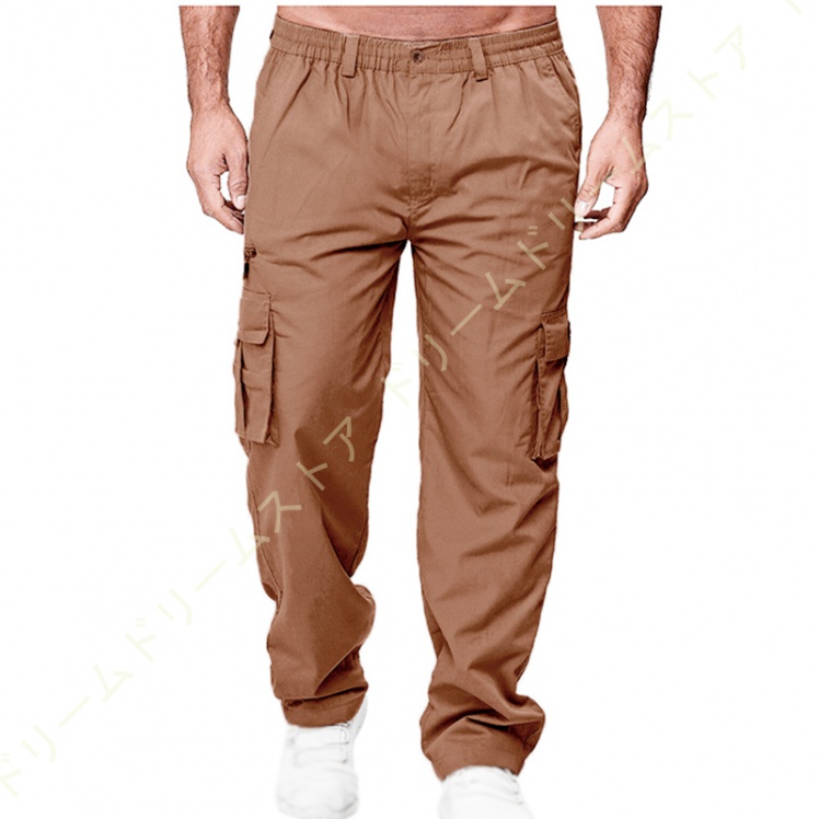 カーゴパンツ メンズ 大きいサイズ ミリタワークパンツ 薄手 チノパンツ ワークパンツ 秋 パンツ ワイドパンツ 夏 春 ビッグサイズ カーゴ パンツ 黒 
