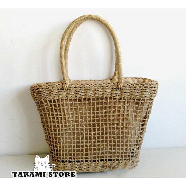 かごバッグ トート ハンドバッグ 手提げ レディース トートバッグ 軽量 マザーズ 肩掛け ママバッグ A4 草編みバッグビーチ 無地 大きめ ショルダーバッグ 