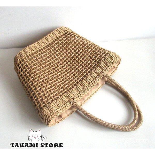 かごバッグ トート ハンドバッグ 手提げ レディース トートバッグ 軽量 マザーズ 肩掛け ママバッグ A4 草編みバッグビーチ 無地 大きめ ショルダーバッグ 