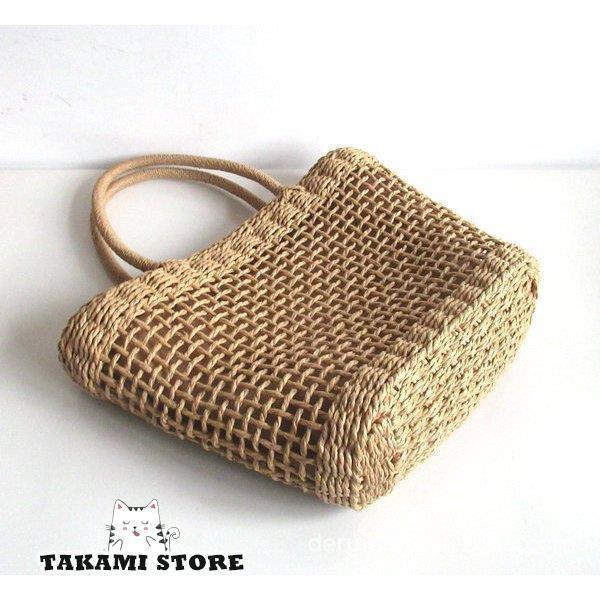 かごバッグ トート ハンドバッグ 手提げ レディース トートバッグ 軽量 マザーズ 肩掛け ママバッグ A4 草編みバッグビーチ 無地 大きめ ショルダーバッグ 