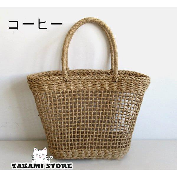 かごバッグ トート ハンドバッグ 手提げ レディース トートバッグ 軽量 マザーズ 肩掛け ママバッグ A4 草編みバッグビーチ 無地 大きめ ショルダーバッグ 