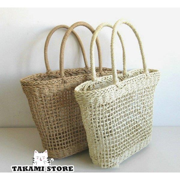 かごバッグ トート ハンドバッグ 手提げ レディース トートバッグ 軽量 マザーズ 肩掛け ママバッグ A4 草編みバッグビーチ 無地 大きめ ショルダーバッグ 