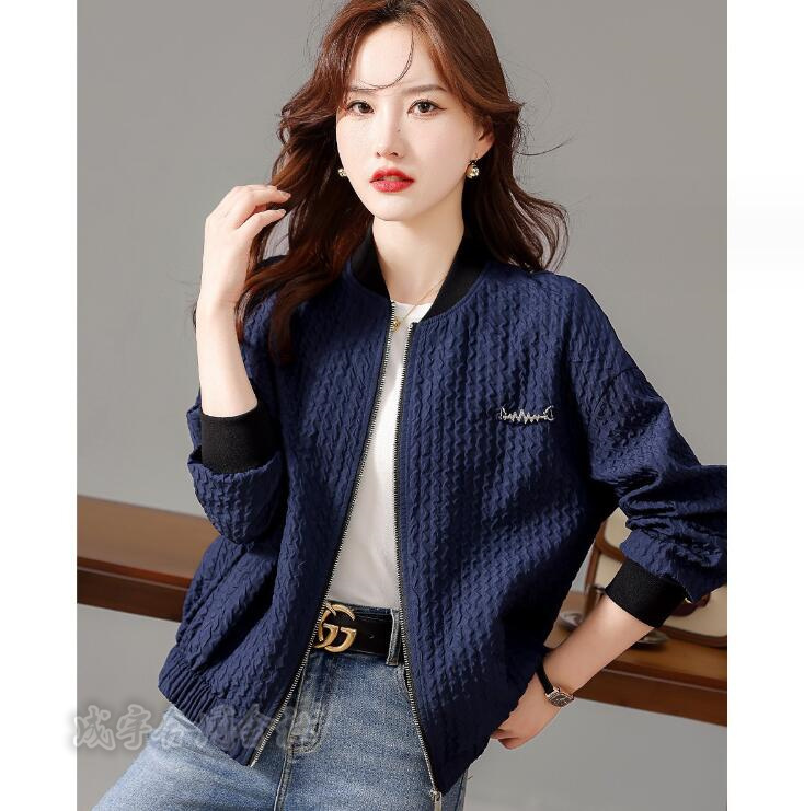 ノーカラージャケット レディース 長袖ジャケット アウター ブルゾン ジップアップ きれいめ 無地 合わせやすい 春秋 ファッション おしゃれ お洒落 