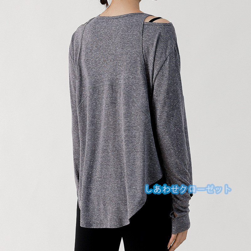 ヨガウェア レディース トップス 長袖 Tシャツ ホットヨガ ランニングウェア フィットネス 速乾 スポーツウェア かわいい おしゃれ 吸汗 