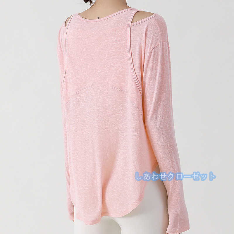 ヨガウェア レディース トップス 長袖 Tシャツ ホットヨガ ランニングウェア フィットネス 速乾 スポーツウェア かわいい おしゃれ 吸汗 