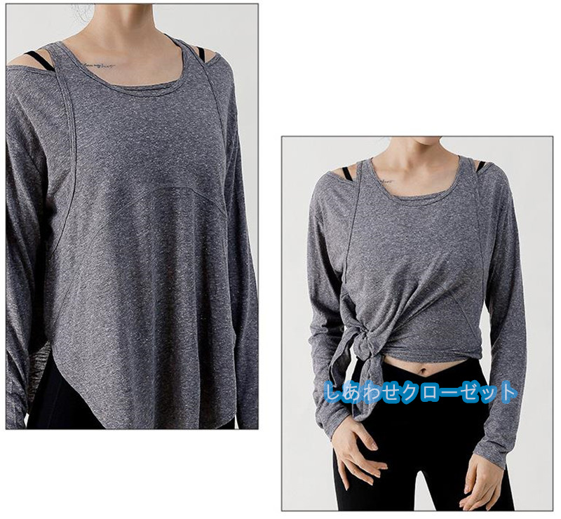 ヨガウェア レディース トップス 長袖 Tシャツ ホットヨガ ランニングウェア フィットネス 速乾 スポーツウェア かわいい おしゃれ 吸汗 