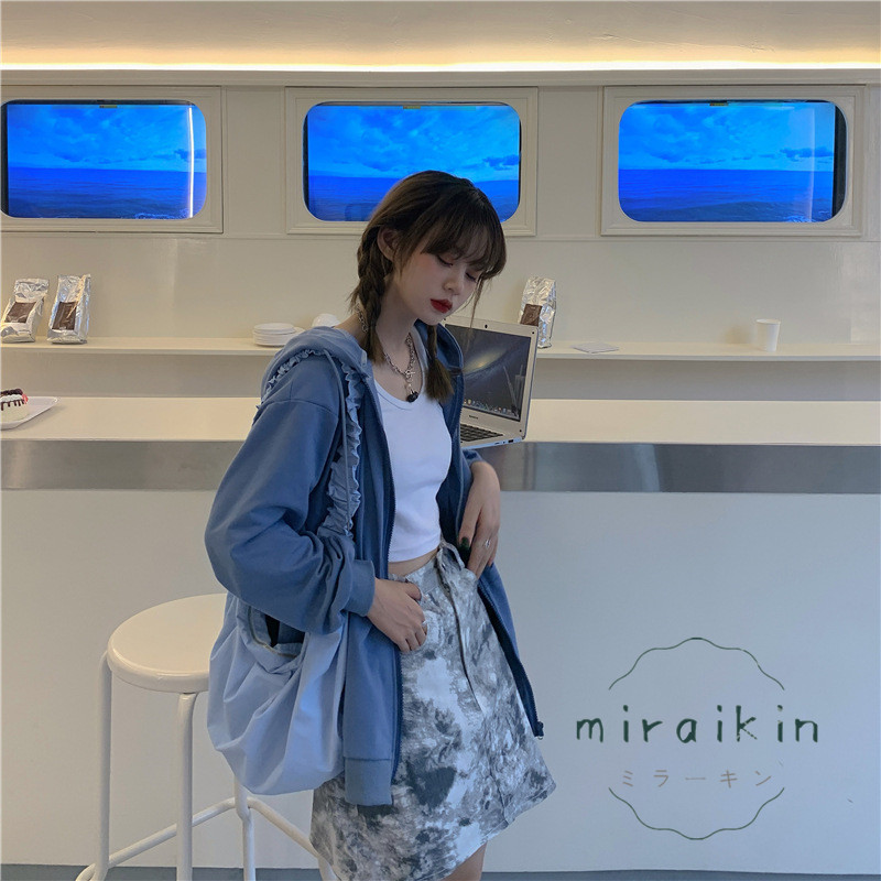 ジップレディース 長袖 ジップアップ無地 フード付きスウェット トップス ライトアウター ゆったり 通勤通学 おしゃれ 送料無料 カジュアル 