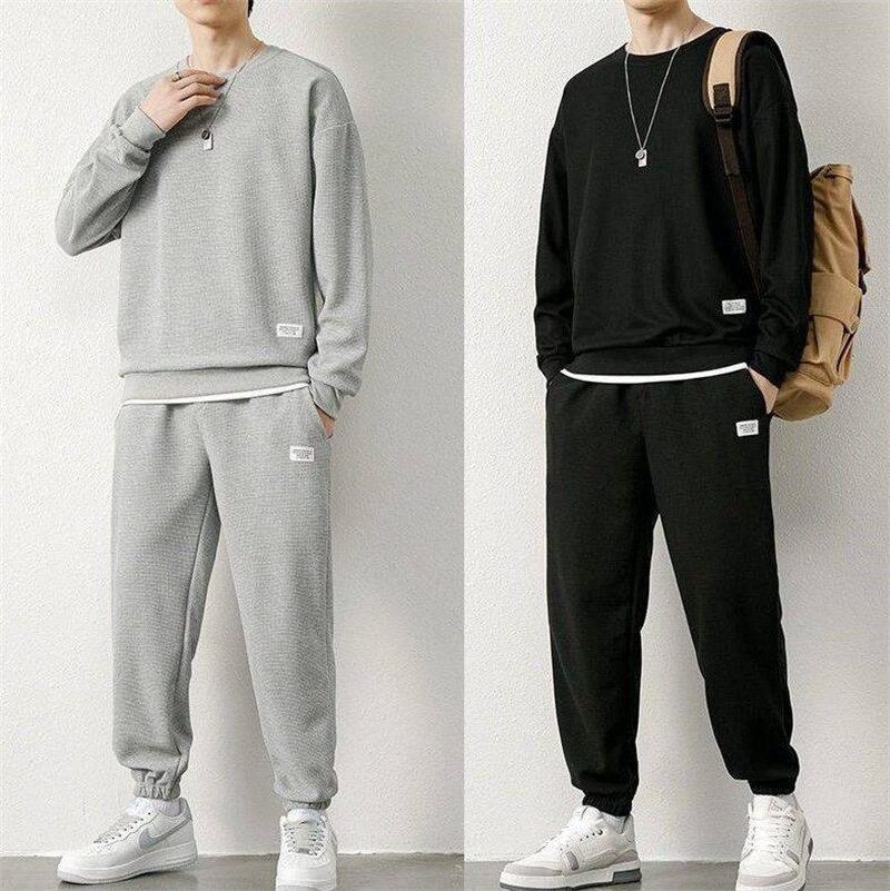 セットアップ メンズ 長袖 ワッフル 上下セット ジャージ ロングパンツ トレーナー スポーツ ルームウェア 秋 運動用 部屋着 