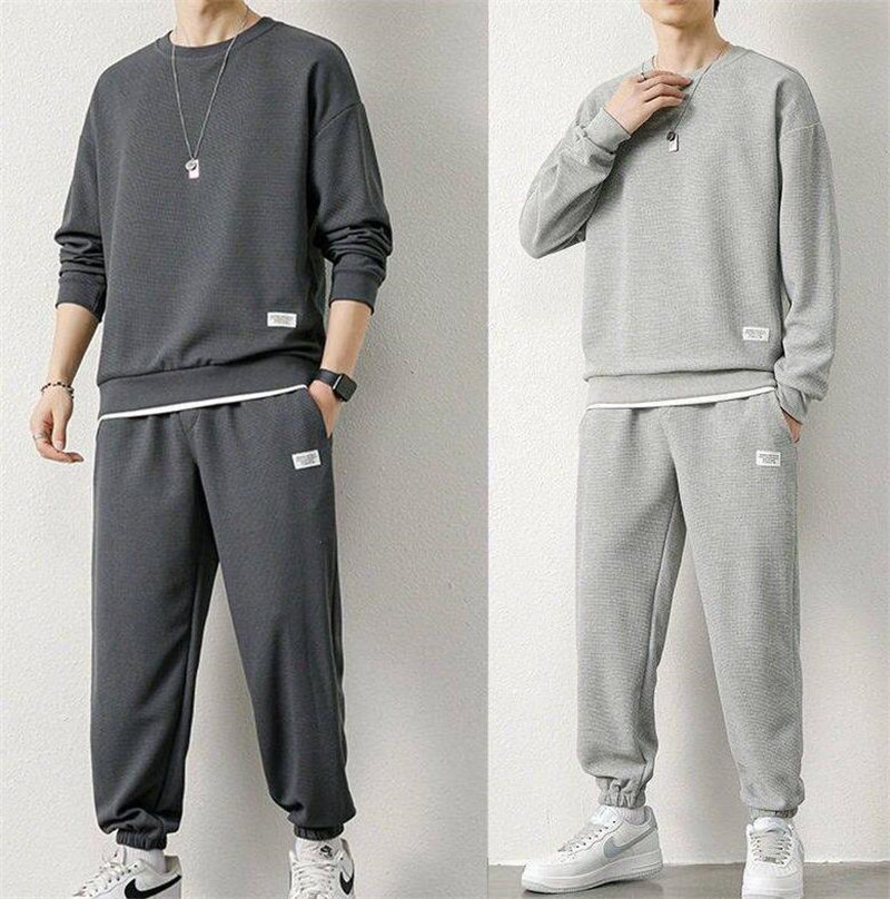 セットアップ メンズ 長袖 ワッフル 上下セット ジャージ ロングパンツ トレーナー スポーツ ルームウェア 秋 運動用 部屋着 
