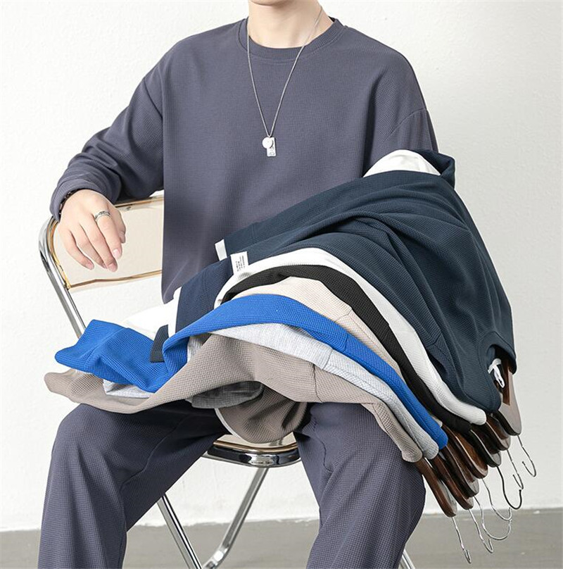 セットアップ メンズ 長袖 ワッフル 上下セット ジャージ ロングパンツ トレーナー スポーツ ルームウェア 秋 運動用 部屋着 