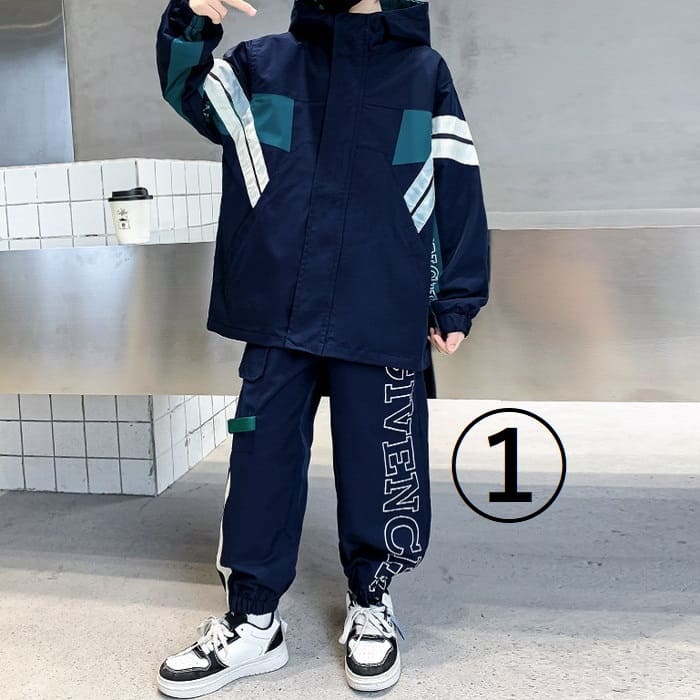 小学生 男の子 セットアップ マウンテンパンツ 2点セット セットアップ 韓国 春秋 スポーツ 子ども キッズ ジュニア ダンス 子供服 