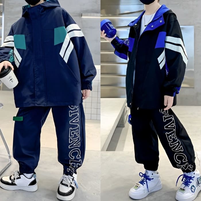 小学生 男の子 セットアップ マウンテンパンツ 2点セット セットアップ 韓国 春秋 スポーツ 子ども キッズ ジュニア ダンス 子供服 