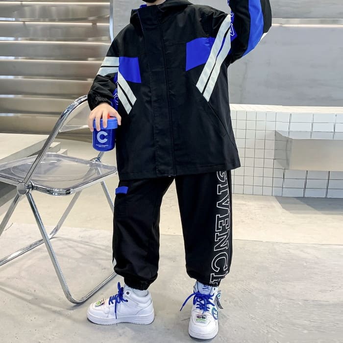 小学生 男の子 セットアップ マウンテンパンツ 2点セット セットアップ 韓国 春秋 スポーツ 子ども キッズ ジュニア ダンス 子供服 