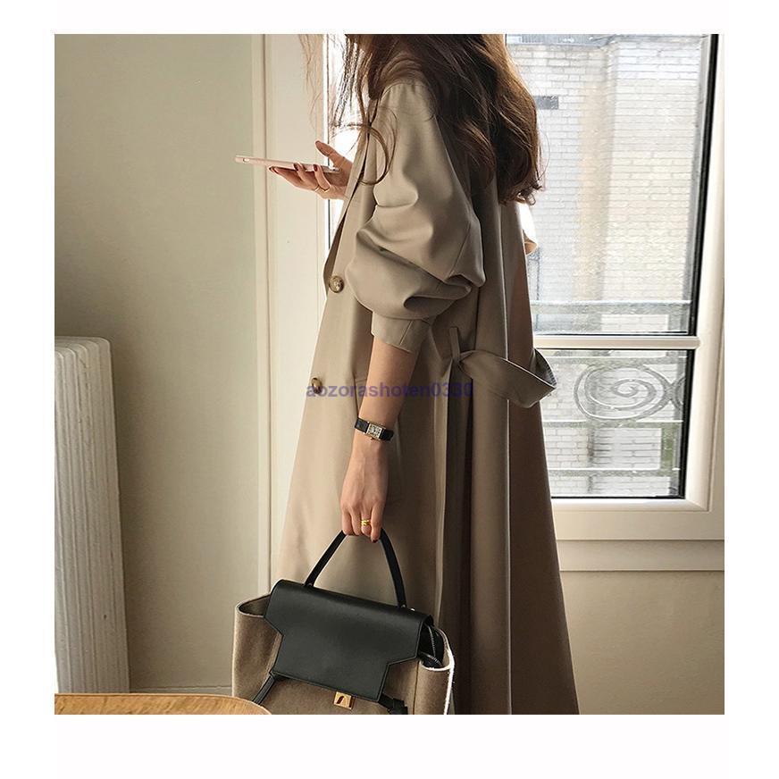 トレンチコート レディース 秋服 春 ロング Aライン OL ベルト付き 40代 30代 着痩せ 通勤 オシャレ アウター 韓国風 50代 オシャレ 50代 
