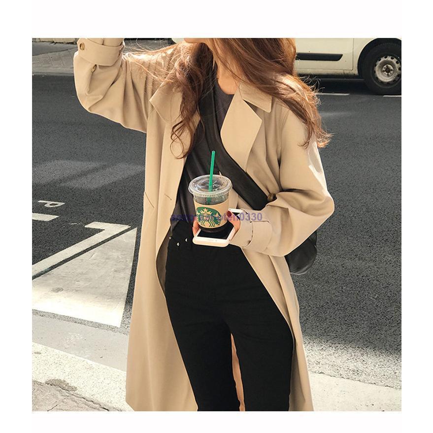 トレンチコート レディース 秋服 春 ロング Aライン OL ベルト付き 40代 30代 着痩せ 通勤 オシャレ アウター 韓国風 50代 オシャレ 50代 