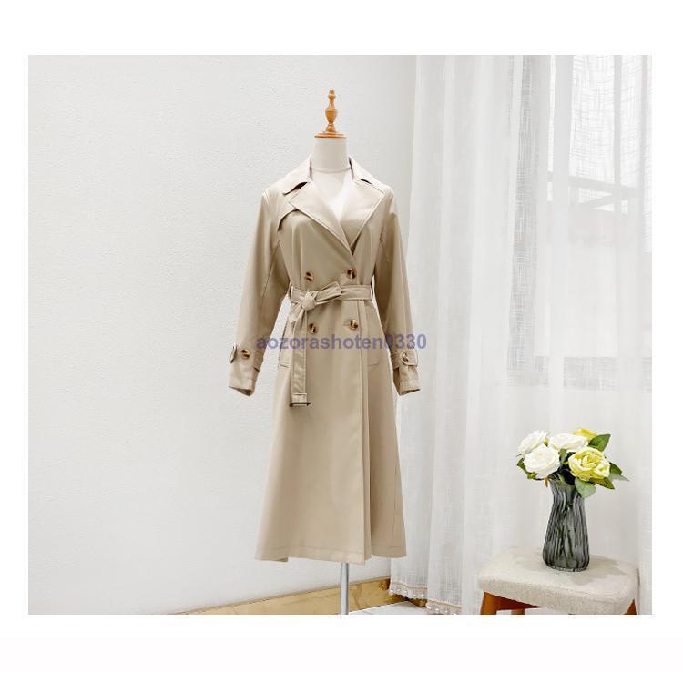 トレンチコート レディース 秋服 春 ロング Aライン OL ベルト付き 40代 30代 着痩せ 通勤 オシャレ アウター 韓国風 50代 オシャレ 50代 
