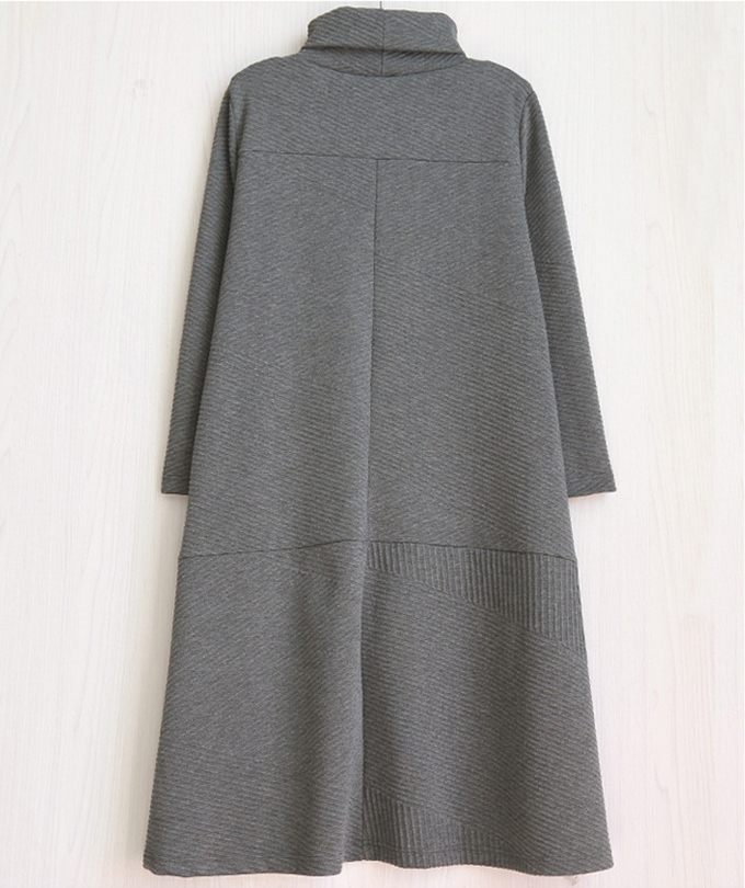 全品ポイント5% 半額クーポン付 タートルネックフレアワンピース レディース Aライン フ体型カバー  