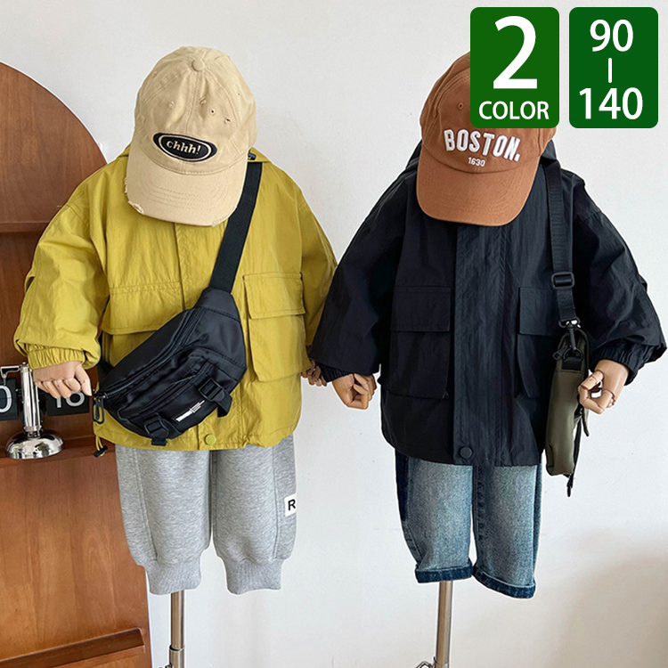 キッズ アウター 長袖 トップス ゆったり 動きやすい 着やすい 男女兼用 ジップフードつき カジュアル おしゃれ シンプル あわせやすい 