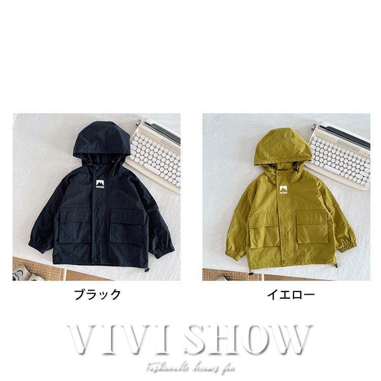 キッズ アウター 長袖 トップス ゆったり 動きやすい 着やすい 男女兼用 ジップフードつき カジュアル おしゃれ シンプル あわせやすい 