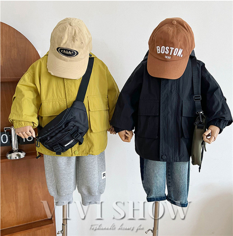 キッズ アウター 長袖 トップス ゆったり 動きやすい 着やすい 男女兼用 ジップフードつき カジュアル おしゃれ シンプル あわせやすい 