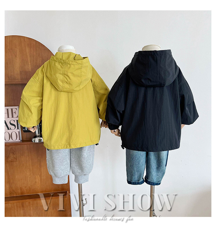 キッズ アウター 長袖 トップス ゆったり 動きやすい 着やすい 男女兼用 ジップフードつき カジュアル おしゃれ シンプル あわせやすい 