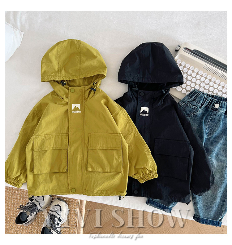 キッズ アウター 長袖 トップス ゆったり 動きやすい 着やすい 男女兼用 ジップフードつき カジュアル おしゃれ シンプル あわせやすい 