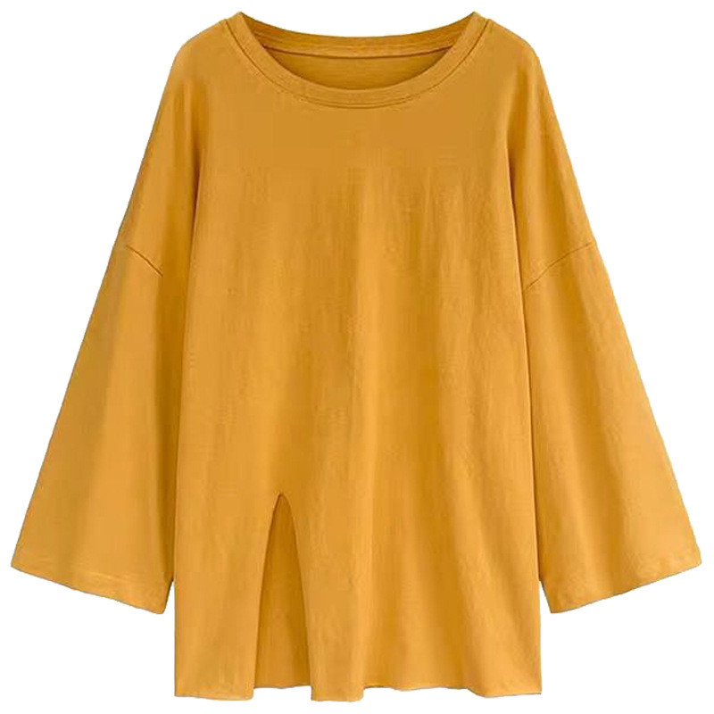Tシャツ レディース 長袖 カットソー ロングTシャツ スウェット ゆったり 秋 シンプル 体型カバーきれいめ 部屋着 可愛い 大きいサイズ 