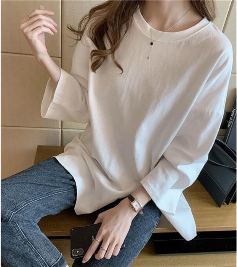Tシャツ レディース 長袖 カットソー ロングTシャツ スウェット ゆったり 秋 シンプル 体型カバーきれいめ 部屋着 可愛い 大きいサイズ 