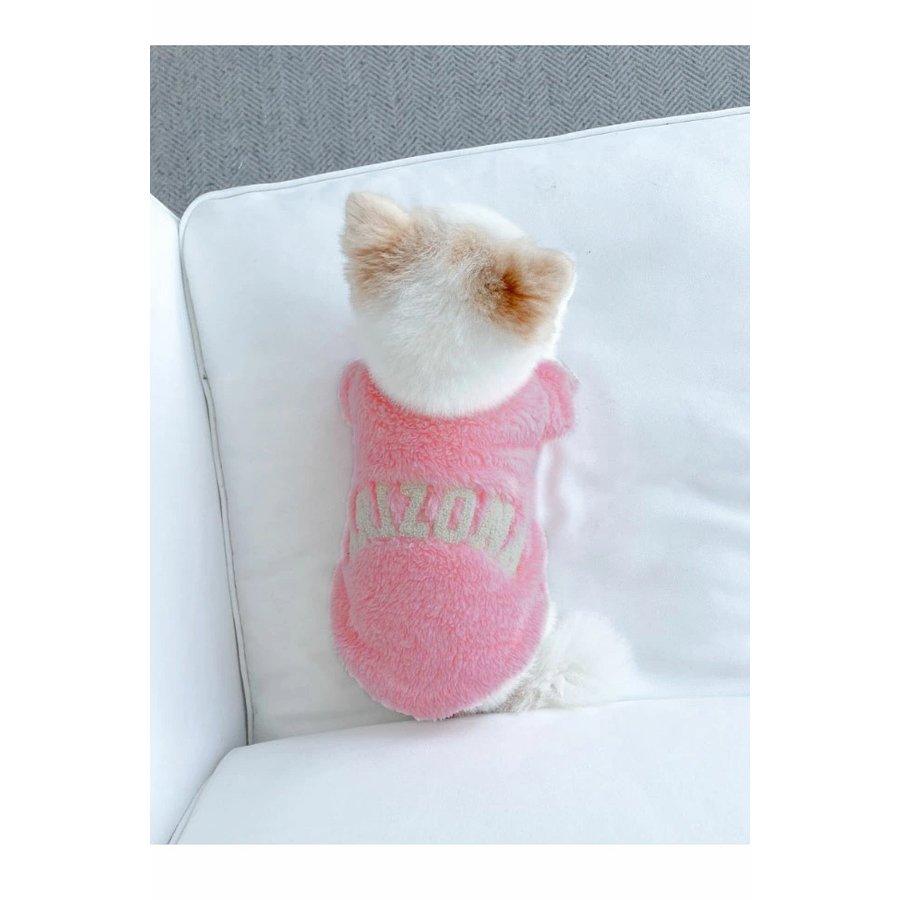 ペット フリースジャケット ドッグウェア モコモコ 厚手 キャットウェア 犬服 英字ロゴ 送料無料 ペット服 可愛い 暖かい 猫服 猫 冬 犬 小型犬 