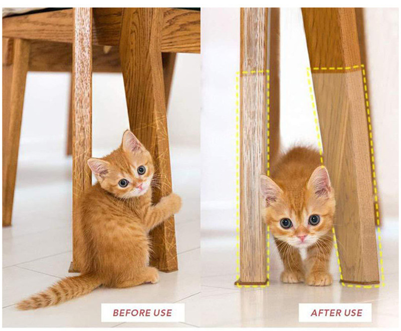 爪研ぎ防止 シート 猫 猫用爪とぎ防止 粘着タイプ 8枚 PVC 家具・壁・柱保護用 はがせるタイプ 透明 訓練用 防水 傷・汚れ防止 固定ピン付き 