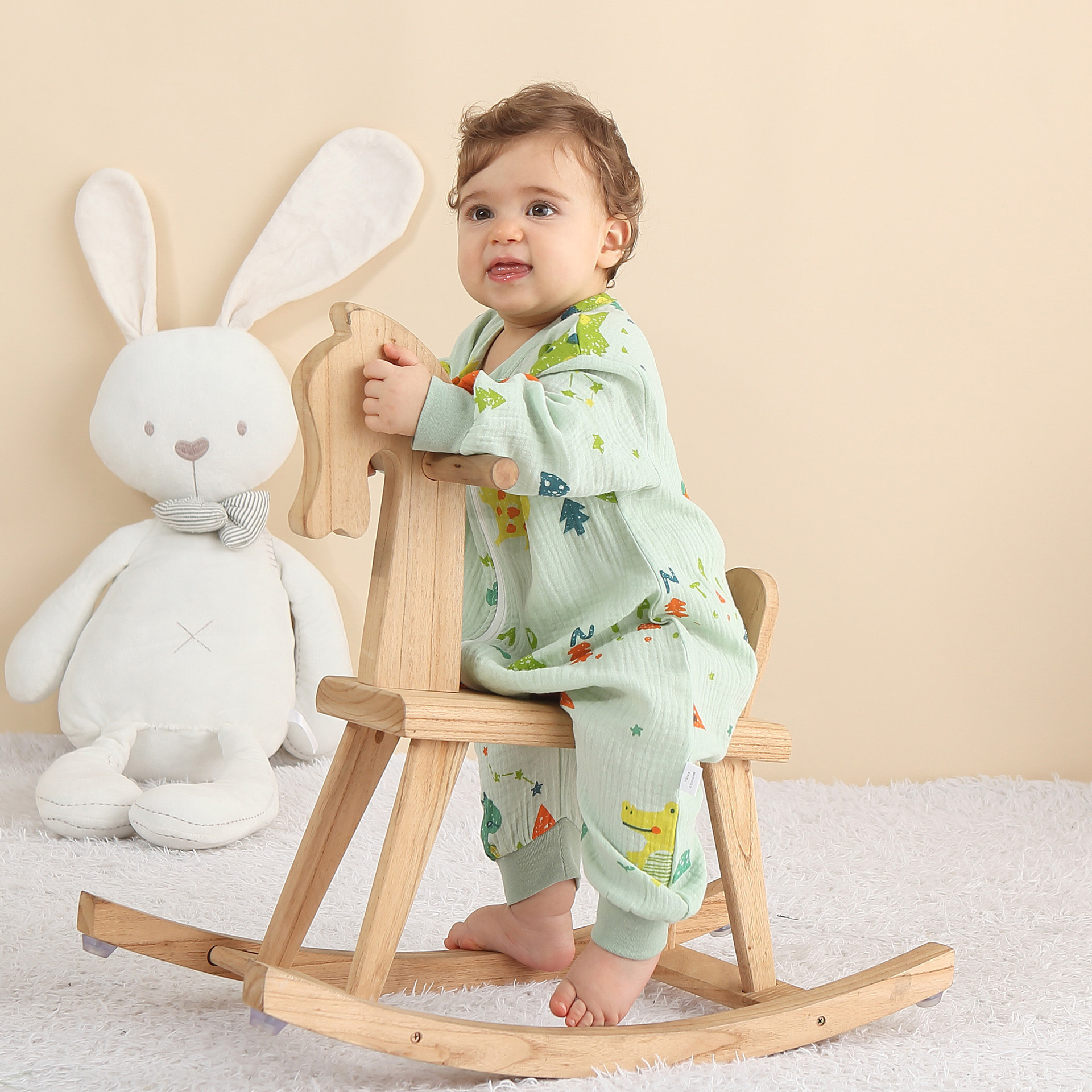 スリーパー ガーゼ 新生児 前開き 秋 冬 ベビー服 ベビー 部屋着 冷房対策 キッズ 肌着 パジャマ 女の子 男の子 カバーオール 寝巻 赤ちゃん 出産準備 子供服 