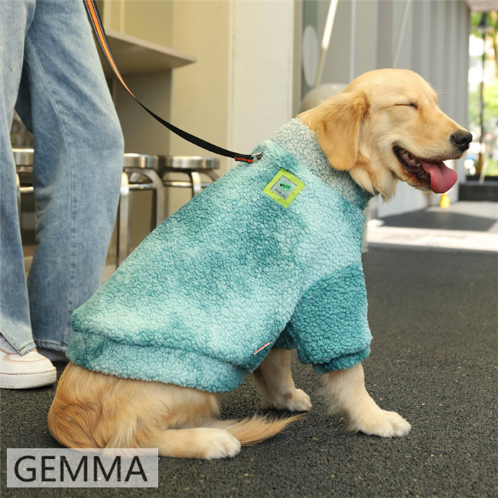 大型犬服 ドッグウェア ペット服 モコモコ ふわふわ タイダイ柄 柴犬 秋田犬 ハスキー ゴールデン・レトリバー 出かけ 大型犬 中型犬 