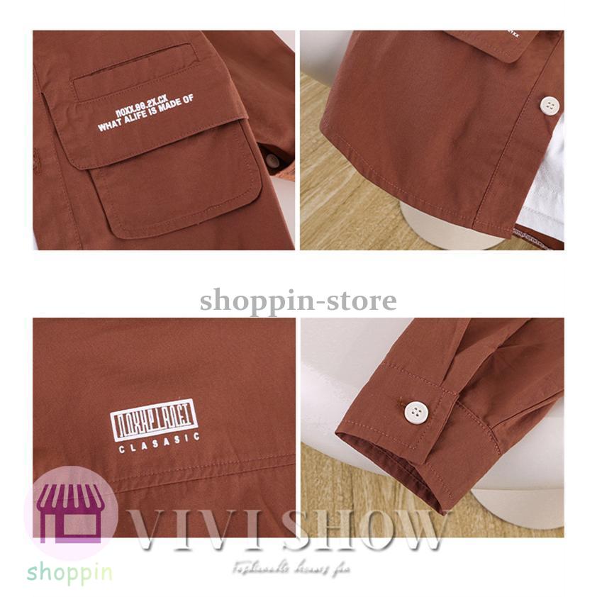 キッズ シャツ 長袖 トップス カジュアルシャツ アウター シンプル 動きやすい かわいい ノー あわせやすい 着やすい おしゃれ 