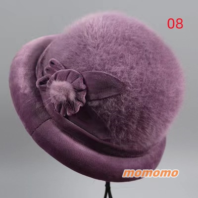 全10色 ! ニット 帽子 ニット帽 レディース 中高年 年配向け 暖かい 70代 お母さん 60代 防寒 おばあちゃん 秋冬 ファー うさぎの毛 